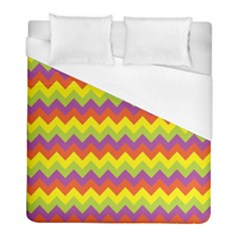 Colorful Zigzag Stripes Background Duvet Cover (full/ Double Size) by Simbadda