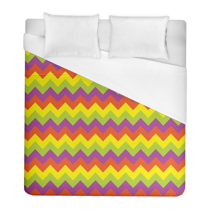 Colorful Zigzag Stripes Background Duvet Cover (Full/ Double Size)