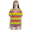 Colorful Zigzag Stripes Background Flutter Sleeve Top View1