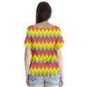 Colorful Zigzag Stripes Background Flutter Sleeve Top View2