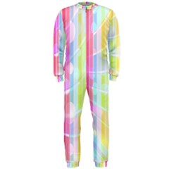 Abstract Stripes Colorful Background Onepiece Jumpsuit (men)  by Simbadda