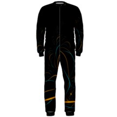 Fractal Lines Onepiece Jumpsuit (men)  by Simbadda