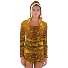 Yellow Flower Women s Long Sleeve Hooded T-shirt by Simbadda