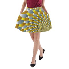 Fractal Spiral A-line Pocket Skirt by Simbadda