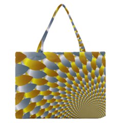 Fractal Spiral Medium Zipper Tote Bag by Simbadda