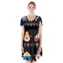 Circus  Short Sleeve V-neck Flare Dress View1