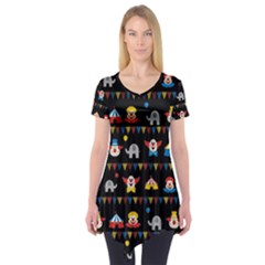 Circus Short Sleeve Tunic  by Valentinaart