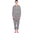 Silver Tropical Print Hooded Jumpsuit (Ladies)  View1