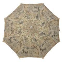 Vintage Newspaper  Straight Umbrellas by Valentinaart