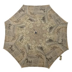 Vintage Newspaper  Hook Handle Umbrellas (large) by Valentinaart