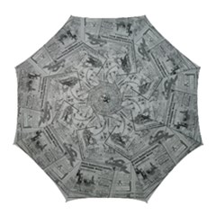 Vintage Newspaper  Golf Umbrellas by Valentinaart