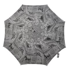 Vintage Newspaper  Hook Handle Umbrellas (large) by Valentinaart