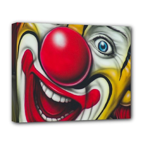 Clown Deluxe Canvas 20  X 16   by Valentinaart