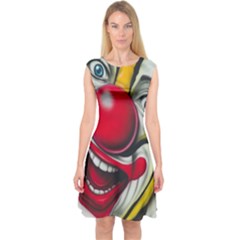 Clown Capsleeve Midi Dress by Valentinaart