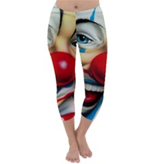 Clown Capri Winter Leggings  by Valentinaart