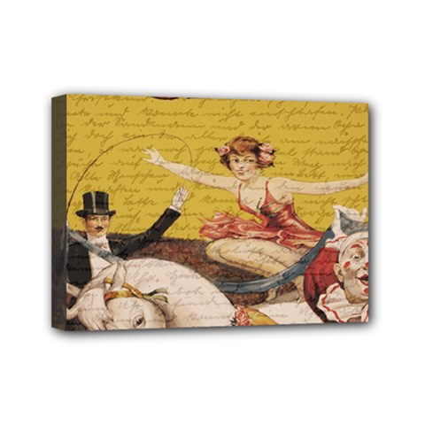 Vintage Circus  Mini Canvas 7  X 5  by Valentinaart