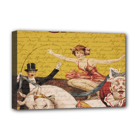 Vintage circus  Deluxe Canvas 18  x 12  