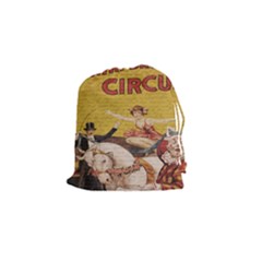 Vintage circus  Drawstring Pouches (Small) 