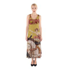 Vintage circus  Sleeveless Maxi Dress