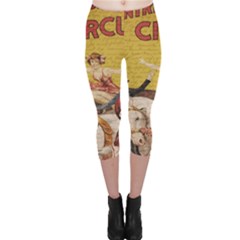 Vintage circus  Capri Leggings 