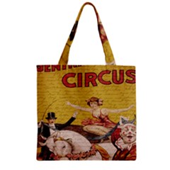 Vintage circus  Zipper Grocery Tote Bag