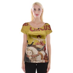 Vintage circus  Women s Cap Sleeve Top