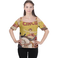 Vintage circus  Women s Cutout Shoulder Tee