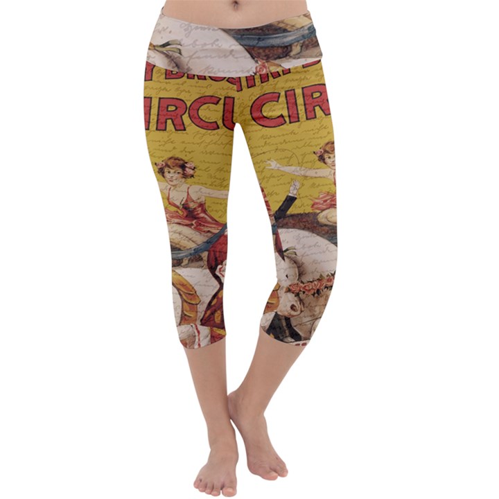 Vintage circus  Capri Yoga Leggings