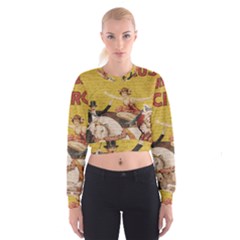 Vintage circus  Women s Cropped Sweatshirt