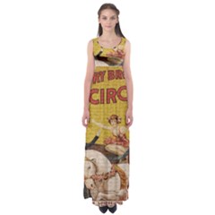 Vintage circus  Empire Waist Maxi Dress