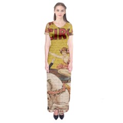 Vintage circus  Short Sleeve Maxi Dress