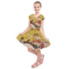 Vintage circus  Kids  Short Sleeve Dress