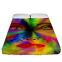 Rainbow girl Fitted Sheet (Queen Size) View1