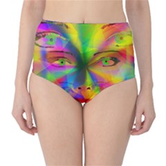 Rainbow Girl High-waist Bikini Bottoms by Valentinaart