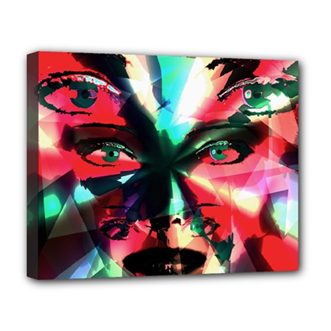 Abstract Girl Deluxe Canvas 20  X 16   by Valentinaart