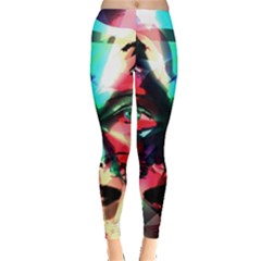 Abstract Girl Leggings  by Valentinaart