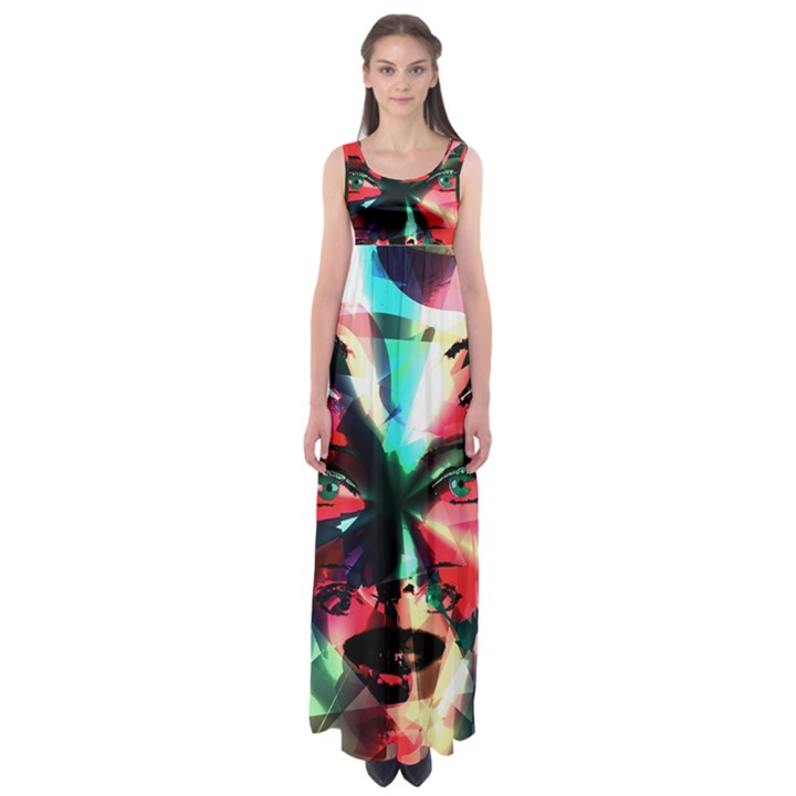 Abstract girl Empire Waist Maxi Dress