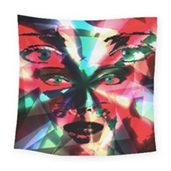 Abstract Girl Square Tapestry (large) by Valentinaart