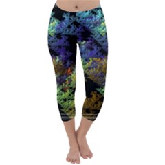 Fractal Forest Capri Winter Leggings  by Simbadda