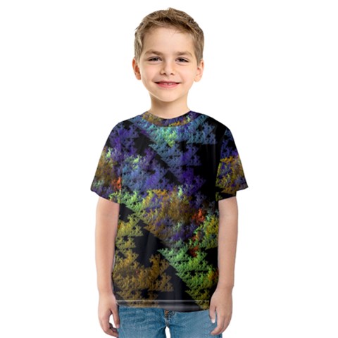 Fractal Forest Kids  Sport Mesh Tee by Simbadda