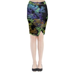 Fractal Forest Midi Wrap Pencil Skirt by Simbadda