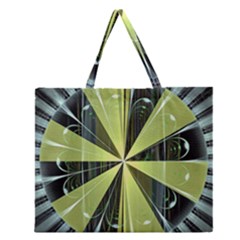 Fractal Ball Zipper Large Tote Bag by Simbadda