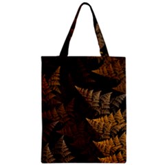 Fractal Fern Zipper Classic Tote Bag by Simbadda