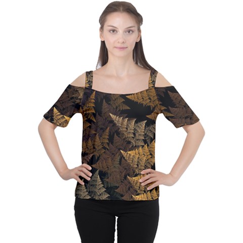 Fractal Fern Women s Cutout Shoulder Tee by Simbadda