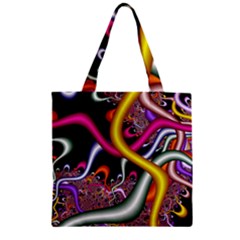 Fractal Roots Zipper Grocery Tote Bag by Simbadda