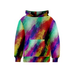 Abstract Colorful Paint Splats Kids  Pullover Hoodie by Simbadda