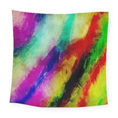 Abstract Colorful Paint Splats Square Tapestry (large) by Simbadda