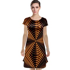 Fractal Patterns Cap Sleeve Nightdress by Simbadda