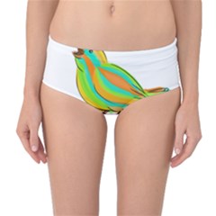 Bird Mid-waist Bikini Bottoms by Valentinaart