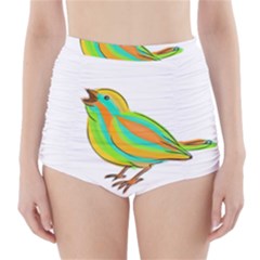 Bird High-waisted Bikini Bottoms by Valentinaart